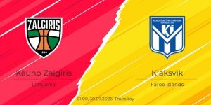 Soi kèo Kauno Zalgiris vs KI Klaksvik, 23h 29/7 – C1